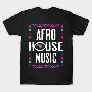 AFRO HOUSE - Continent Culture (white/pink/teal/purple) T-Shirt